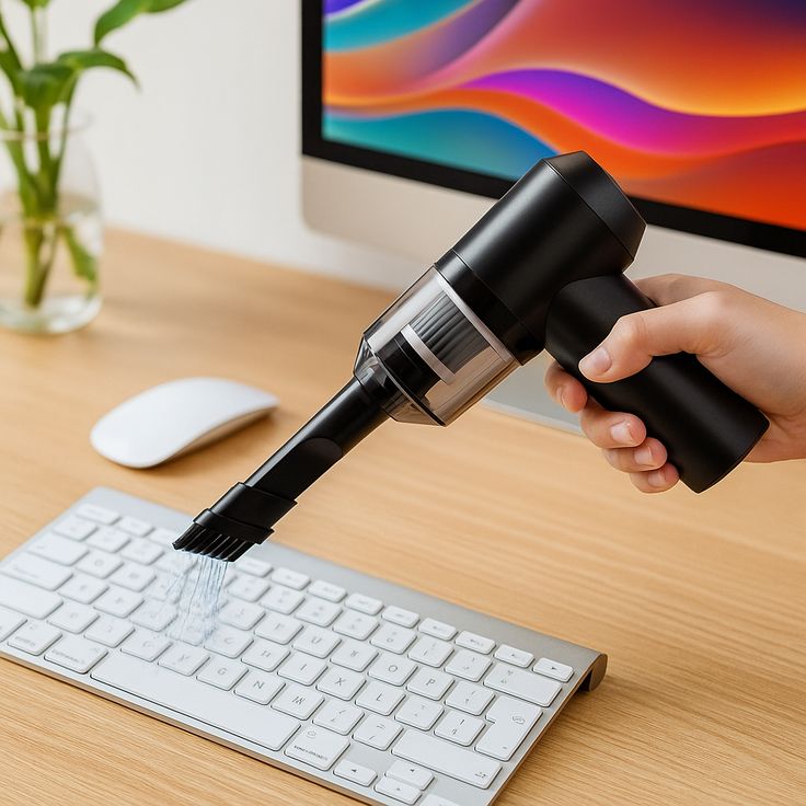 TurboClean™ 2-in-1 Wireless Car Vacuum & Air Duster – Compact Powerful Cleaner
